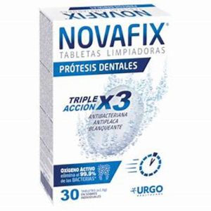 NOVAFIX TABLETAS LIMPIADORAS TRIPLE ACCION 30 UNIDADES